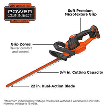 Load image into Gallery viewer, BLACK+DECKER 20V MAX Cordless Hedge Trimmer with Power Command Powercut, 22-Inch (LHT321FF)