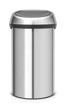 Load image into Gallery viewer, Brabantia Touch Trash Can 16 gallon/60 liter - Matte Steel Fingerprint-Proof, 484506