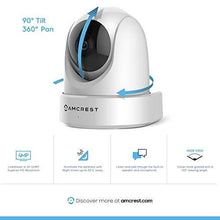 Load image into Gallery viewer, Amcrest 4MP UltraHD Indoor WiFi Camera, Security IP Camera with Pan/Tilt, Two-Way Audio, Night Vision, Remote Viewing, Dual-Band 5ghz/2.4ghz, 4-Megapixel @~20FPS, Wide 120° FOV, IP4M-1051W (White)