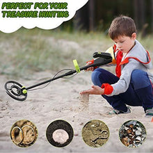 Load image into Gallery viewer, RM RICOMAX Metal Detector for Kids - Kids Metal Detector with LCD Display & Buzzer IP68 Waterproof & 2 Lb Lightweight Best Gift for Kids 24 to 35'' Foldable & Adjustable Kids Metal Detector, Green