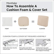 Load image into Gallery viewer, Classic Accessories Montlake Water-Resistant 59 x 18 x 3 Inch Outdoor Bench/Settee Cushion, Patio Furniture Swing Cushion, Antique Beige, Patio Loveseat Cushion