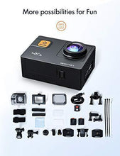 Load image into Gallery viewer, APEMAN 4K 60FPS Action Camera A87,Touch Screen 20MP Wi-Fi EIS 8X Zoom Remotor Control Sports Cam 40M Waterproof Underwater Vlog Camcoder with Mounting Accessories Kit and Carrying Case