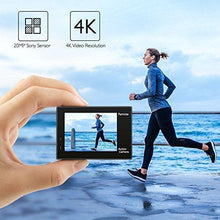 Load image into Gallery viewer, AKASO Brave 4 4K 20MP WiFi Action Camera Ultra HD with EIS 30m Underwater Waterproof Camera Remote Control 5X Zoom Underwater Camcorder with 2 Batteries and Helmet Accessories Kit