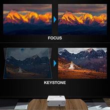 Load image into Gallery viewer, Projector, GooDee WiFi Mini Projector with Projector Screen, Synchronize Wireless Video Projector LED 1080p Full HD, Portable Home Movie Projector Compatible with TV Stick/DVD/USB, iOS/Android Phone