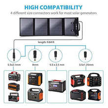 Load image into Gallery viewer, ROCKPALS SP002 Foldable 60W Solar Panel Charger for Suaoki/Jackery Explorer 240 / Webetop/Goal Zero Yeti/Paxcess Portable Power Station Generator and USB Devices, QC3.0 USB Ports