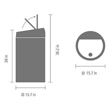 Load image into Gallery viewer, Brabantia Touch Trash Can 16 gallon/60 liter - Matte Steel Fingerprint-Proof, 484506