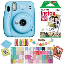 Load image into Gallery viewer, Fujifilm Instax Mini 11 Sky Blue Instant Camera with Twin Pack Instant Film, Ritz Gear Frame Stickers and Ritz Gear Hanging Frames