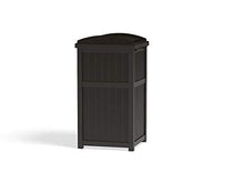 Load image into Gallery viewer, Suncast 33 Gallon Can Resin Outdoor Trash Hideaway with Lid Use in Backyard, Deck, or Patio, Brown