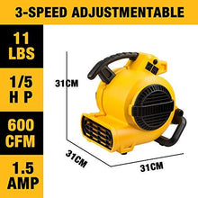Load image into Gallery viewer, DeWalt DXAM-2260 Portable Air Mover/Floor Dryer, 600 Cfm