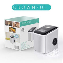 Load image into Gallery viewer, CROWNFUL Ice Maker Machine for Countertop, 9 Ice Cubes Ready in 7 Minutes, 26lbs Bullet Ice Cubes in 24H, Electric Ice Maker with Scoop and Basket