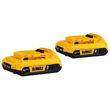 Load image into Gallery viewer, DEWALT 20V MAX Battery, Compact 2.0Ah Double Pack (DCB203-2), Yellow