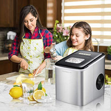 Load image into Gallery viewer, CROWNFUL Ice Maker Machine for Countertop, 9 Ice Cubes Ready in 7 Minutes, 26lbs Bullet Ice Cubes in 24H, Electric Ice Maker with Scoop and Basket