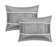 Load image into Gallery viewer, Chic Home Mayan 24 Piece Bed in a Bag Comforter Set, Queen, Silver