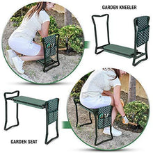 Load image into Gallery viewer, Garden Kneeler And Seat - Protects Your Knees, Clothes From Dirt & Grass Stains - Foldable Stool For Ease Of Storage - EVA Foam Pad - Sturdy and Lightweight - Bench Comes With A Free Tool Pouch!