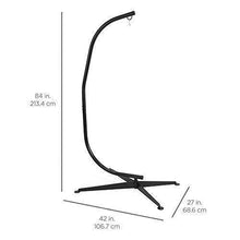 Load image into Gallery viewer, Best Choice Products Metal Hanging Hammock C-Stand for Chair, Porch Swing w/Weather-Resistant Finish, Offset Base, 360-Degree Rotation
