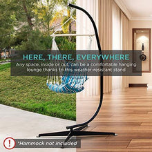 Load image into Gallery viewer, Best Choice Products Metal Hanging Hammock C-Stand for Chair, Porch Swing w/Weather-Resistant Finish, Offset Base, 360-Degree Rotation