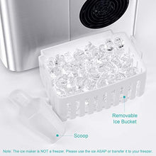 Load image into Gallery viewer, CROWNFUL Ice Maker Machine for Countertop, 9 Ice Cubes Ready in 7 Minutes, 26lbs Bullet Ice Cubes in 24H, Electric Ice Maker with Scoop and Basket