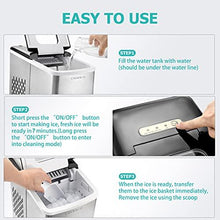 Load image into Gallery viewer, CROWNFUL Ice Maker Machine for Countertop, 9 Ice Cubes Ready in 7 Minutes, 26lbs Bullet Ice Cubes in 24H, Electric Ice Maker with Scoop and Basket