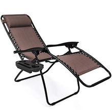 Load image into Gallery viewer, Best Choice Products Set of 2 Adjustable Zero Gravity Lounge Chair Recliners for Patio, Pool w/ Cup Holders - Brown