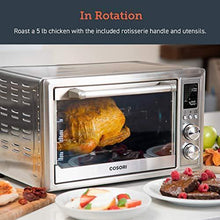 Load image into Gallery viewer, COSORI CO130-AO Air Fryer Toaster Oven Combo 12-in-1 Countertop Rotisserie & Dehydrator for Chicken, Pizza, 100 Recipes & 6 Accessories Included, 30L, Silver
