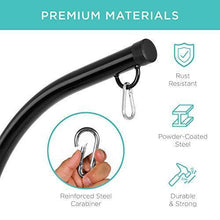Load image into Gallery viewer, Best Choice Products Metal Hanging Hammock C-Stand for Chair, Porch Swing w/Weather-Resistant Finish, Offset Base, 360-Degree Rotation