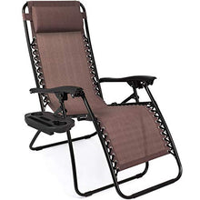 Load image into Gallery viewer, Best Choice Products Set of 2 Adjustable Zero Gravity Lounge Chair Recliners for Patio, Pool w/ Cup Holders - Brown