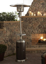 Load image into Gallery viewer, Hiland HLDS01-SSHGT 48,000 BTU Propane Patio Heater with Wheels and Table, Large, Hammered Bronze/SS