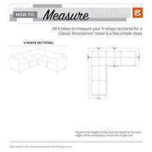 Load image into Gallery viewer, Classic Accessories 55-882-011501-RT Veranda Patio V-Shaped Sectional Sofa Cover, Large, Pebble/Bark/Earth, Patio Furniture Covers