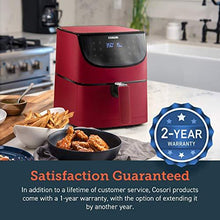 Load image into Gallery viewer, COSORI Air Fryer(100 Recipes, Rack & 4 Skewers) Oilless Oven Cooker 13 Functions, Preheat & Shake Reminder, LED Touch Screen, 3.7 QT, Digital-Burgundy Red