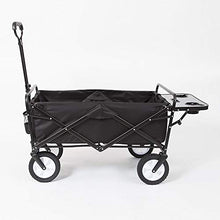 Load image into Gallery viewer, Mac Sports Collapsible Folding Outdoor Utility Wagon with Side Table - Black