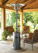 Load image into Gallery viewer, Hiland HLDS01-WCBT 48,000 BTU Propane Patio Heater w/Wheels and Table, Large, Hammered Silver