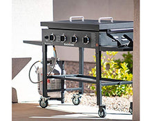 Load image into Gallery viewer, Blackstone 5004 Hard Top Lid with Handle-Outdoor Cover Powder Coated Steel Lightweight Durable Perfect Accessories to Protect Fits 36” Front or Rear Grease Griddle, 36 Inch, Black