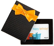 Load image into Gallery viewer, Amazon.com $250 Gift Card in a Black Gift Box (Birthday Presents Card Design)