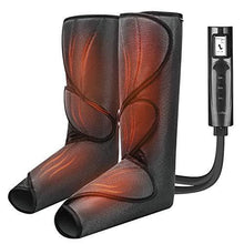 Load image into Gallery viewer, Cunmiso Leg Air Compression Massager with LCD Handheld Controller for Circulation and Relaxation, Foot and Calf Massage Machine with 3 Heat Modes 3 Intensities, 2 Extensions Wraps for Men and Women