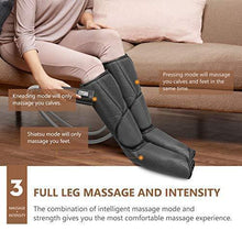 Load image into Gallery viewer, Cunmiso Leg Air Compression Massager with LCD Handheld Controller for Circulation and Relaxation, Foot and Calf Massage Machine with 3 Heat Modes 3 Intensities, 2 Extensions Wraps for Men and Women