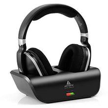 Load image into Gallery viewer, ARTISTE Wireless TV Headphones Over Ear Headsets - Digital Stereo Headsets with 2.4GHz RF Transmitter, Charging Dock, 100ft Wireless Range and Rechargeable 20 Hour Battery, Black