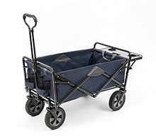 Load image into Gallery viewer, Mac Sports Collapsible Outdoor Utility Wagon with Folding Table and Drink Holders, Blue