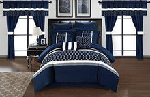 Load image into Gallery viewer, Chic Home Dinah 24 Piece Comforter Set, Queen, Blue