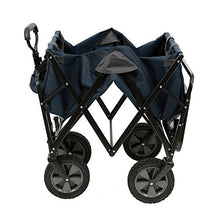 Load image into Gallery viewer, Mac Sports Collapsible Outdoor Utility Wagon with Folding Table and Drink Holders, Blue