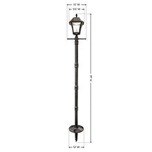 Load image into Gallery viewer, Gama Sonic GS-105S-G Baytown Ez Anchor Lamp, Post, Bright White LED, Black