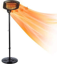 Load image into Gallery viewer, Electric Outdoor Patio Heater - 3 Power Levels Outdoor Heater for 650/1350W/2000W Infrared Carbon Tube Heater Overheat Protection &Tip-Over Shut Off Home Freestanding Space Heater for Courtyard