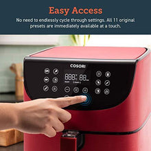 Load image into Gallery viewer, COSORI Air Fryer(100 Recipes, Rack & 4 Skewers) Oilless Oven Cooker 13 Functions, Preheat & Shake Reminder, LED Touch Screen, 3.7 QT, Digital-Burgundy Red