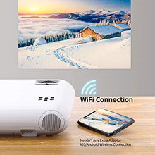 Load image into Gallery viewer, Mini Projector, GooDee W18 WiFi Movie Projector with Synchronize Smartphone Screen with 1080P Support and 200’’ Video Projector Support TV Stick, HDMI, VGA, USB, Laptop, PS4, and iOS/Android Phone
