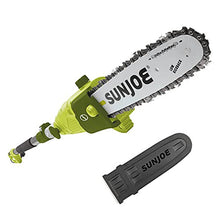 Load image into Gallery viewer, Sun Joe SWJ803E 10 inch 8.0 Amp Electric Multi-Angle Pole Chain Saw, Green