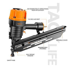 Load image into Gallery viewer, Framing Nailer Kit, 2" to 3-1/2" Full Round Head Nail Gun, 21°Heavy Duty Magazine with 60 Nails Capacity, Ergonomic Nailer with Interchangeable Trigger and Safety Goggles, Storage Case Included
