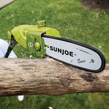Load image into Gallery viewer, Sun Joe SWJ803E 10 inch 8.0 Amp Electric Multi-Angle Pole Chain Saw, Green