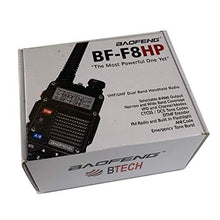 Load image into Gallery viewer, BAOFENG BF-F8HP (UV-5R 3rd Gen) 8-Watt Dual Band Two-Way Radio (136-174MHz VHF & 400-520MHz UHF) Includes Full Kit with Large Battery