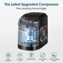 Load image into Gallery viewer, FREE VILLAGE Ice Maker Machine for Countertop, Portable Ice Cube Makers, Make 26 lbs ice in 24 hrs,Ice Cube Ready in 5-8 Mins with Ice Scoop and Basket for Home/Office/Bar