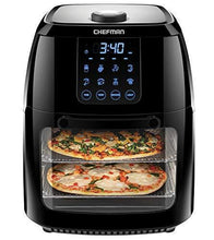 Load image into Gallery viewer, Chefman 6.3 Quart Digital Air Fryer+ Rotisserie, Dehydrator, Convection Oven, 8 Touch Screen Presets Fry, Roast, Dehydrate & Bake, BPA-Free, Auto Shutoff, Accessories Included, XL Family Size, Black