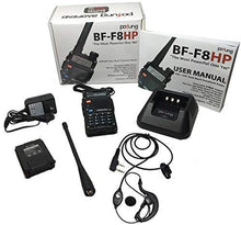 Load image into Gallery viewer, BAOFENG BF-F8HP (UV-5R 3rd Gen) 8-Watt Dual Band Two-Way Radio (136-174MHz VHF & 400-520MHz UHF) Includes Full Kit with Large Battery
